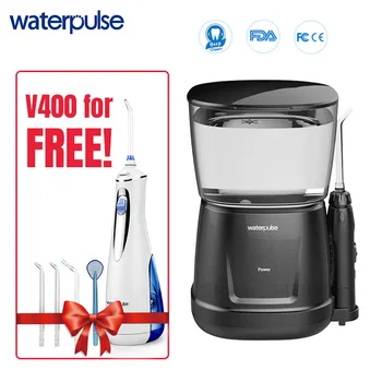 

Waterpulse V700 and V400 9pcs Jet Tips Water Power Flosser 1000ml Capacity Oral Irrigator Traveler Portable Dental Oral Flosser