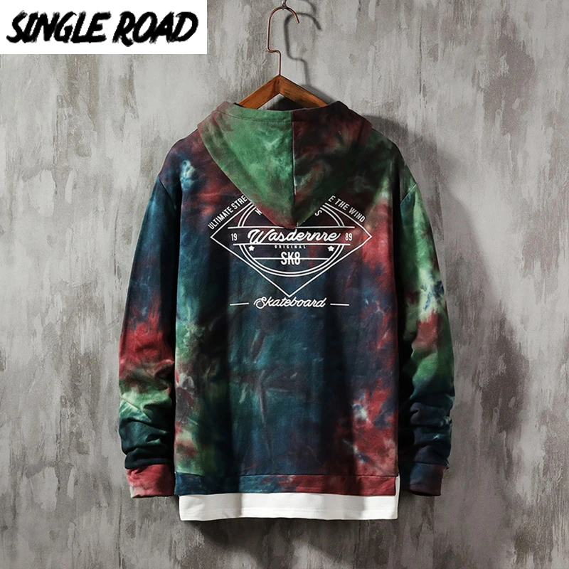 SingleRoad Oversized Men's Hoodies Men 2020 100% Cotton Tie Dye Hip Hop Sweatshirt Male Harajuku Japanese Streetwear Hoodie Men SingleRoad Oversized Men's Hoodies Men 2020 100% Cotton Tie Dye Hip Hop Sweatshirt Male Harajuku Japanese Streetwear Hoodie Men