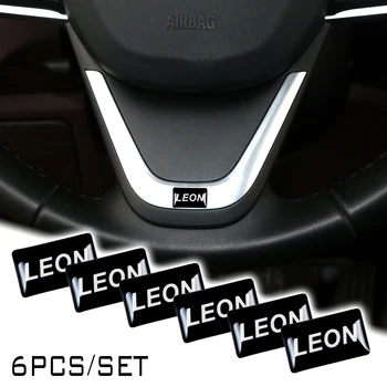 

Car Steering Wheel Case For Seat Leon Ibiza cupra Altea Belt Racing Decorative Badge Emblems Logo