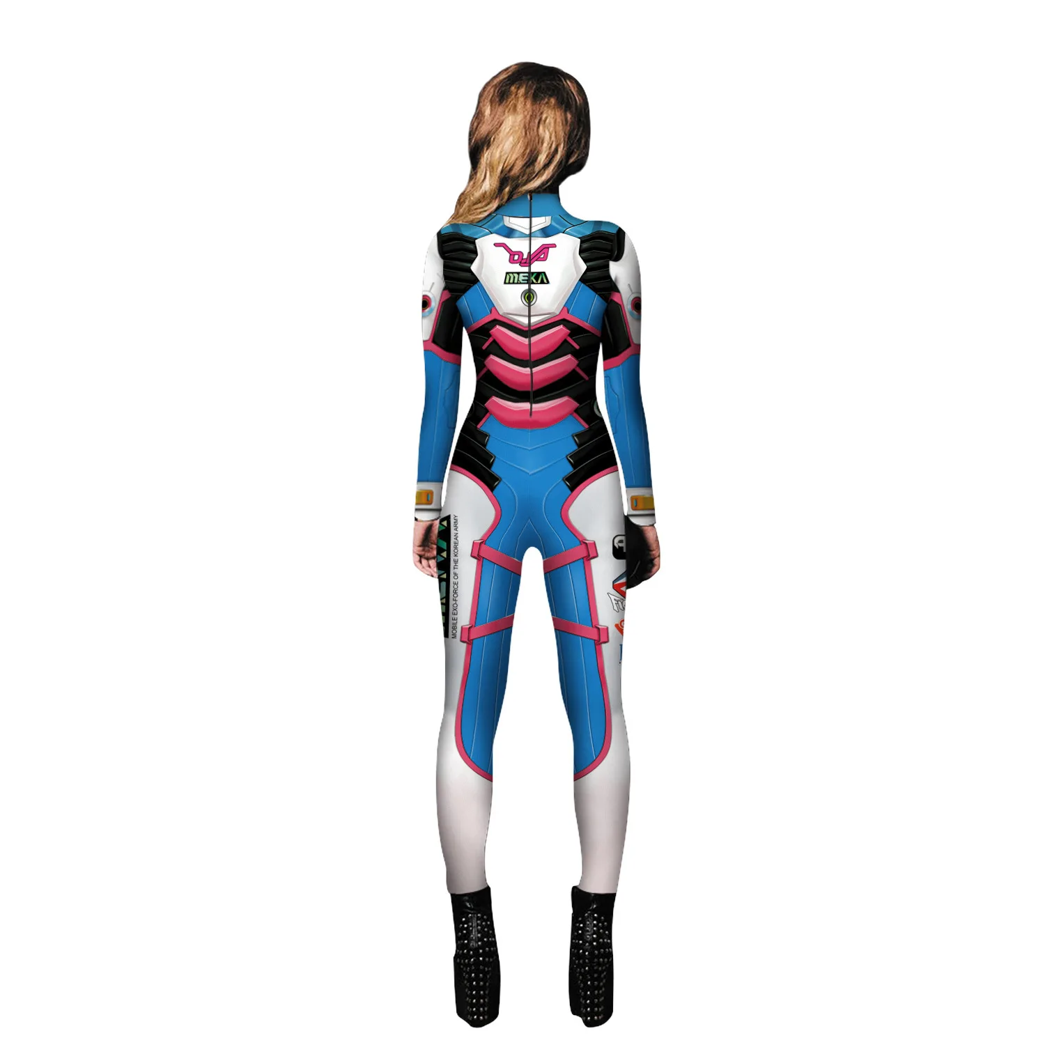Костюмы на Хэллоуин для женщин плюс размер Overwatchs Косплей D Va Dva D. va Zentai спандекс боди костюм на Хэллоуин для взрослых женщин
