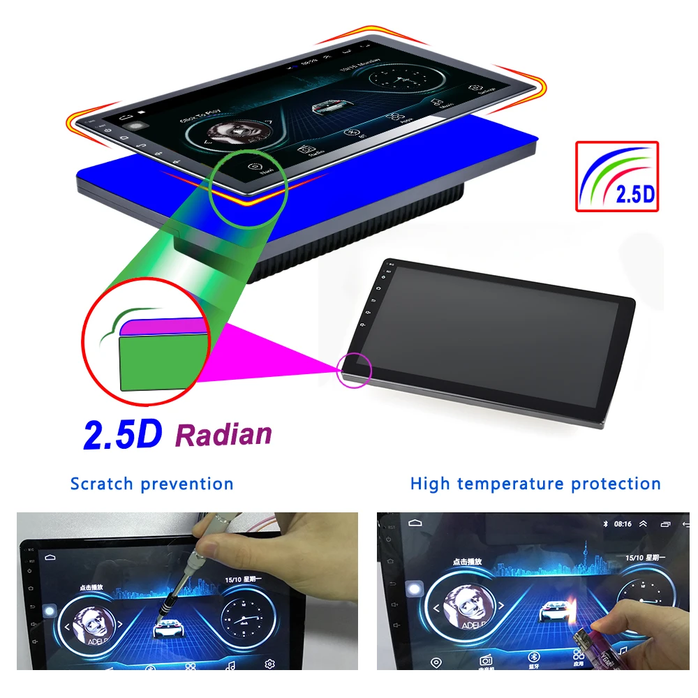 LeeKooLuu Android 2 Din автомагнитола 1" Автомагнитола gps навигация 2Din мультимедийный плеер для Volkswagen Nissan hyundai Kia Toyota