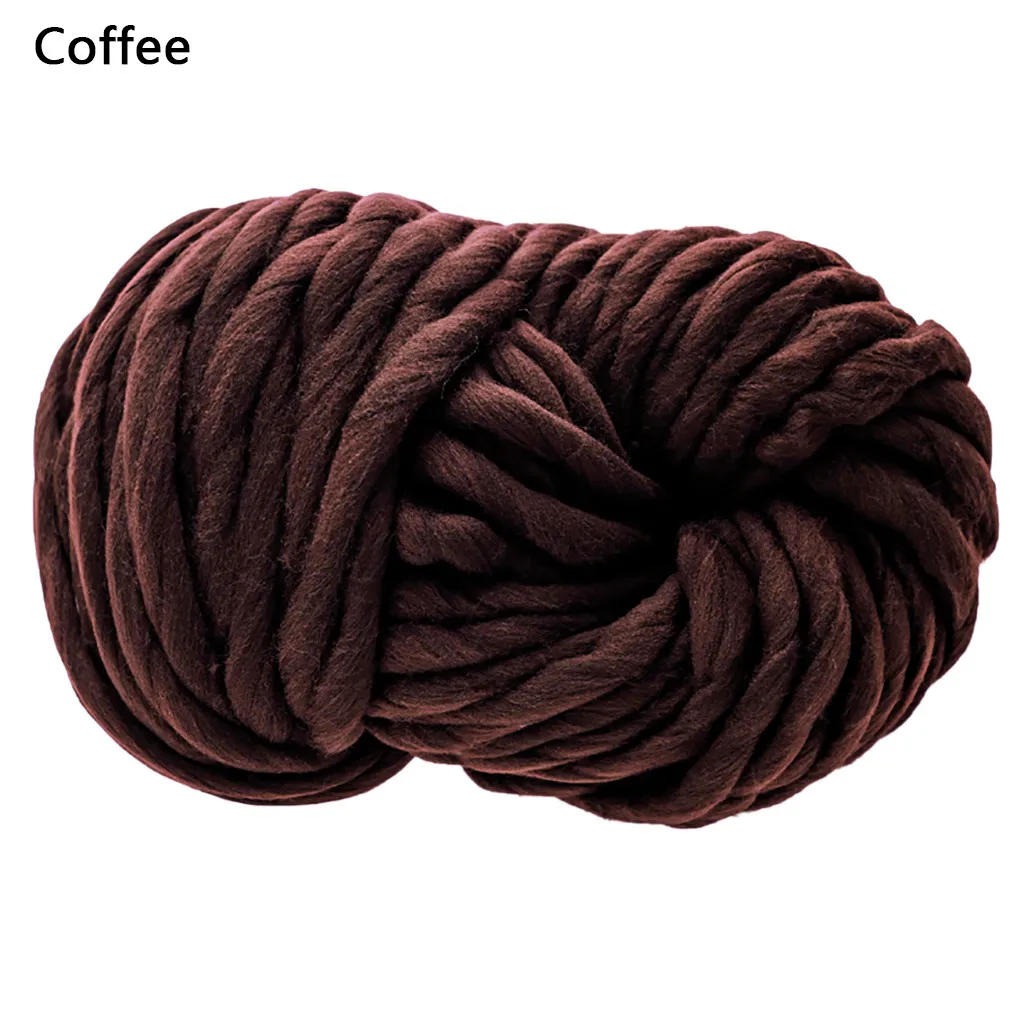 Coffee Новинка, толстый шарф из мягкой шерстяной пряжи, вязаная плотная теплая шапка, товары для дома - Цвет: Coffee