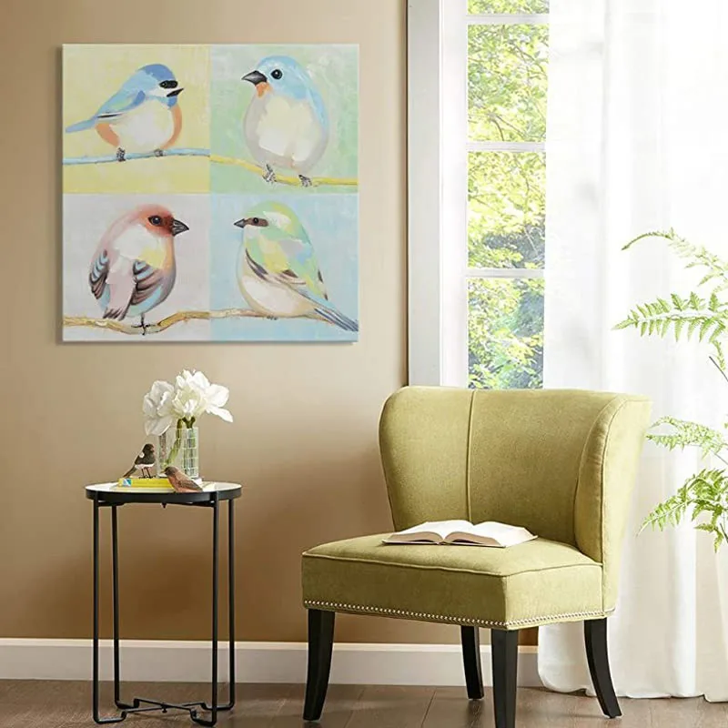 

100% Hand Painted Oil Painting on Canvas new Handmade Cute Bird oil Painting Wall Art picture home decoration For Kid Room