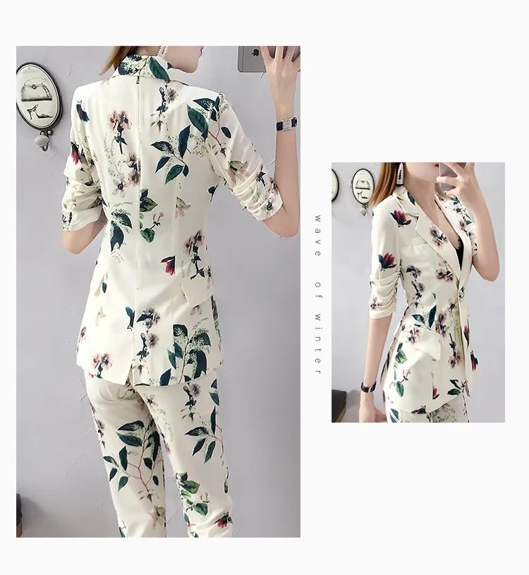 zomer nieuwe vrouwen dunne sectie klein jasje+ negen broek pak vrouwelijke Koreaanse mode broek twee-stuk pak herfst Wilde
