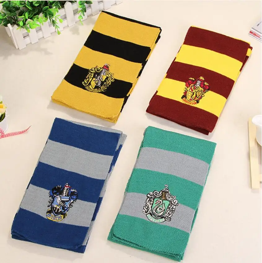 Лучший подарок шарфы Гриффиндор Слизерин Hufflepuff Ravenclaw шарфы маскарадные костюмы подарок на Хэллоуин Гермиона шарф