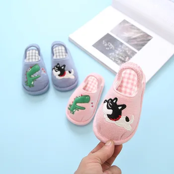 

Baby Boy Girl Toddler Slippers Kids Slippers Winter Casual Home Indoor Non-slip Elastic Children Shoes Slippers 1-3 Years