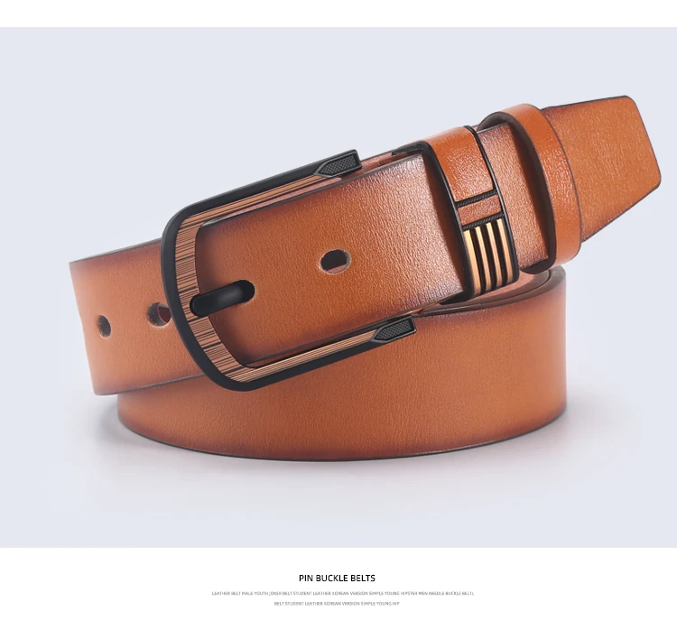 comfort click belt 2021 New Styles Man Belt Fashion Designed High Quality Trendy PU Leather Pin Buckle Strap Fancy for Cowboy Jeans fish belt