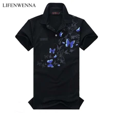 Летние мужские Поло, модные топы с принтом бабочки, рубашка поло с коротким рукавом, Мужская одежда, Camisa Masculina, Повседневная рубашка поло, M-6XL