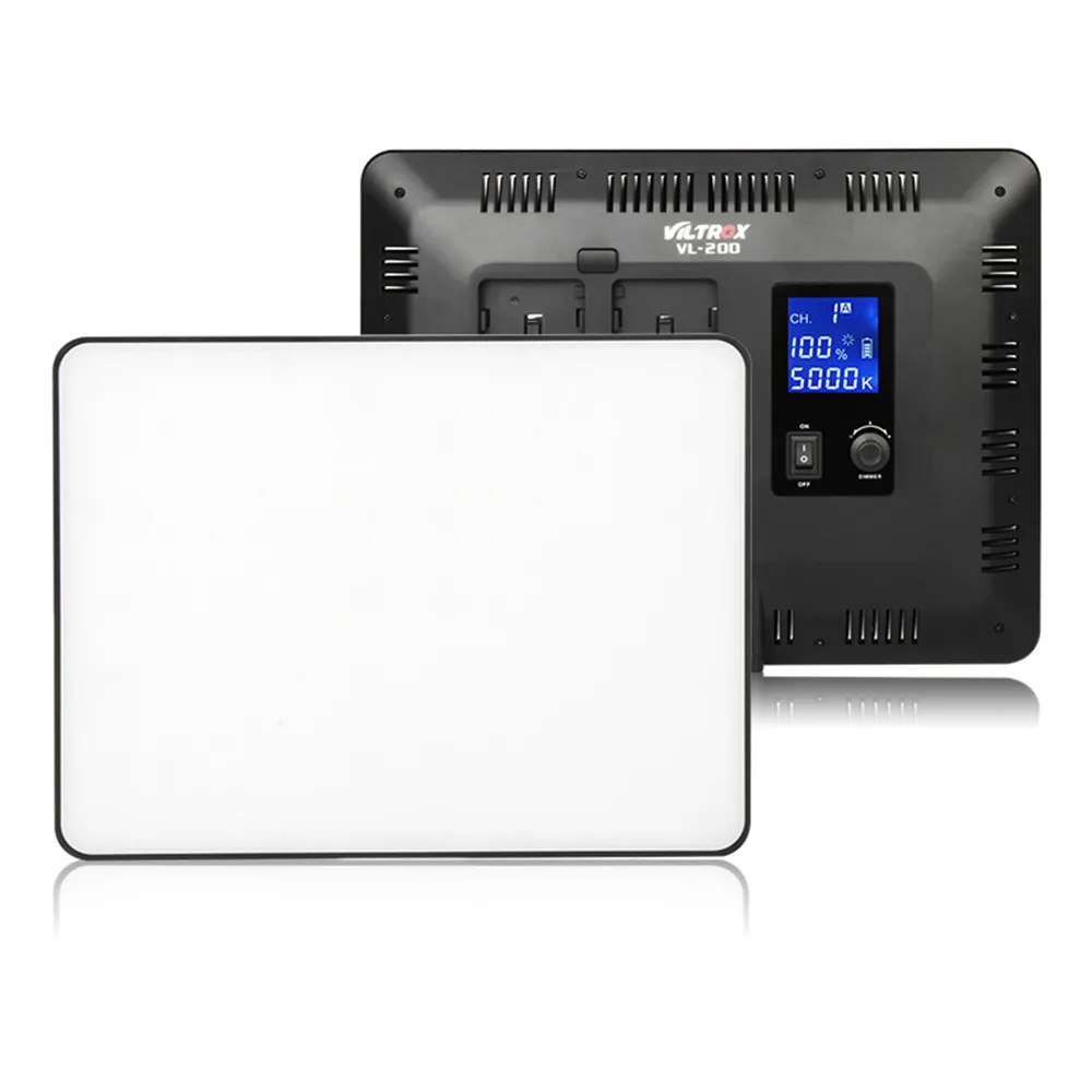 VILROX 3pcs VL 200T Bi color Dimmable Wireless remoсветодиодный LED Video Light Panel светильник Kit + 75 Stand для