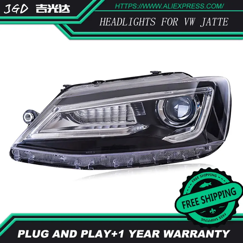 Автомобильный Стайлинг для VW jetta фары 2012 2017 LED DRL линзы с двойным лучом H7