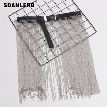 

Tassel Chain Decoration Belt Belt Women's New All-match Belt Female Streetwear