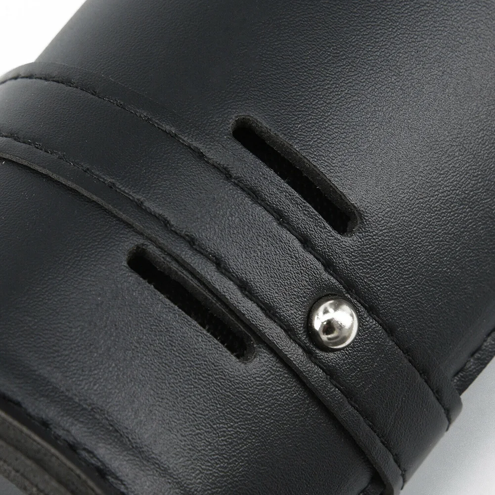 2021 New Motorcycle Fork Bag Leather Cruiser Tool Roll Barrel Bag Fork Barrel Shape Handlebar Black Saddlebags Storage