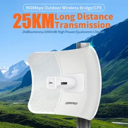 Antena wi fi de longo alcance, 25km, 1000mw, alta potência, 5.8 mbp, g, sem fio, cpe, 26dbi, roteador, ponto de acesso, ponte ap, ambiente externo