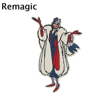 

20pcs Cruella De Vil Cartoon Character Iron on patches clothing embroideried Patchwork accessories decorations custom badges