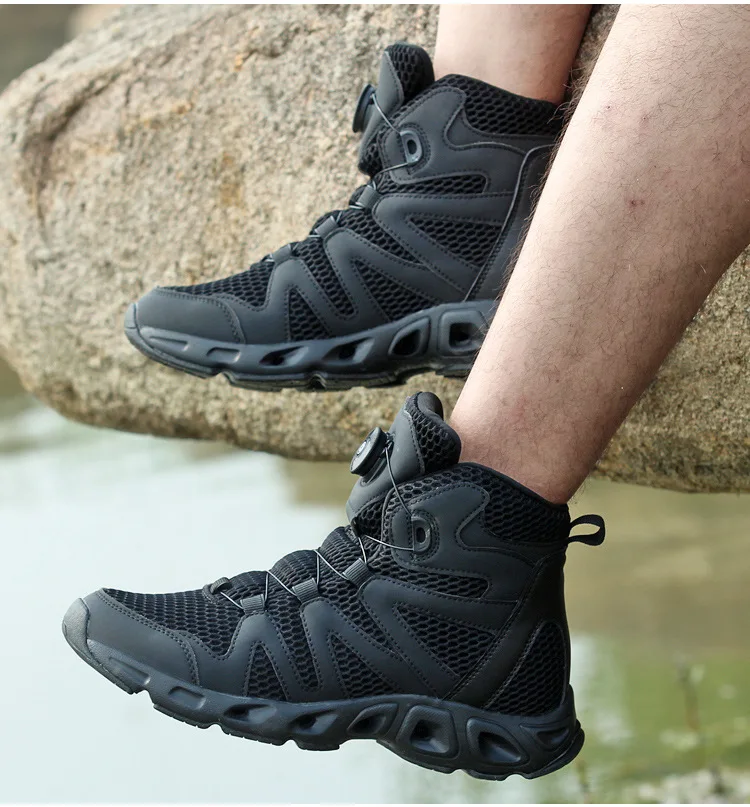 Eu 37-44 Light Amphibious Tactical Boots Outdoor Camping Hiking Trekking Wading Shoes Women Sports Training Ventilation Sneakers