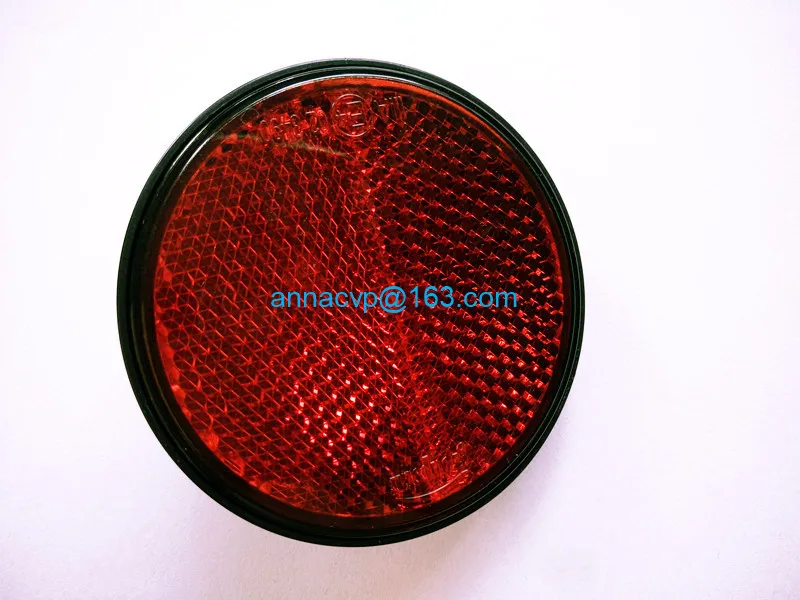 trailer round reflector light lamp trailer parts red (3)