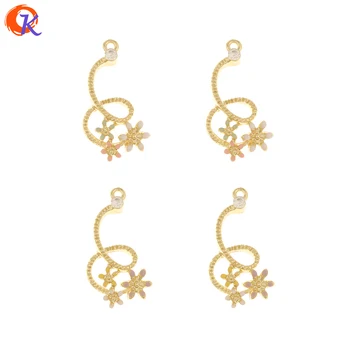 

Cordial Design 50Pcs 14*28MM Jewelry Accessories/Paint/Pendant/Flower Shape/DIY Rhinestone Charms/Hand Made/Earring Findings