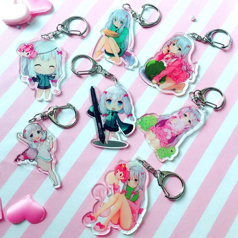 

Anime Eromanga Sensei Sagiri Izumi Cute Acrylic Figure keychain Keyring Decoration Collection Model Toy Cosplay