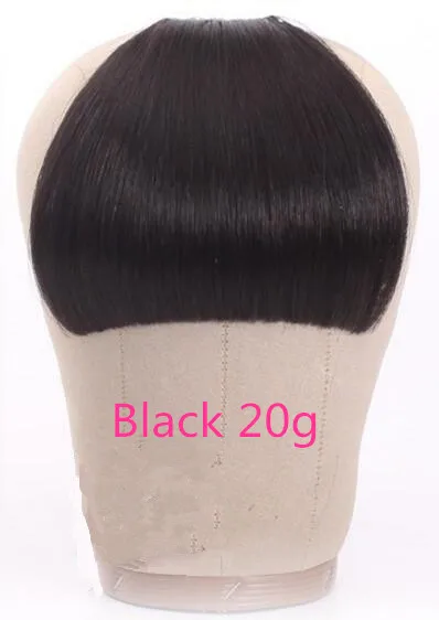 Black 20g Halo Lady beauty, блонд, человеческие волосы, челка, на заколках, для наращивания, не Реми, на заколках, бахрома, волосы, тупой срез, челка, 613 блонд, аккуратный взрыв - Цвет: Black 20g