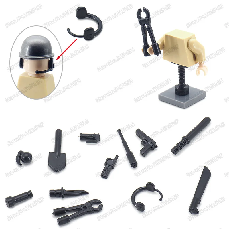 

Legoinglys ww2 Weapons Military Tool Pistol Equipment Building Blocks Model guns Army Figures Soldier Child Christmas Gifts Toys
