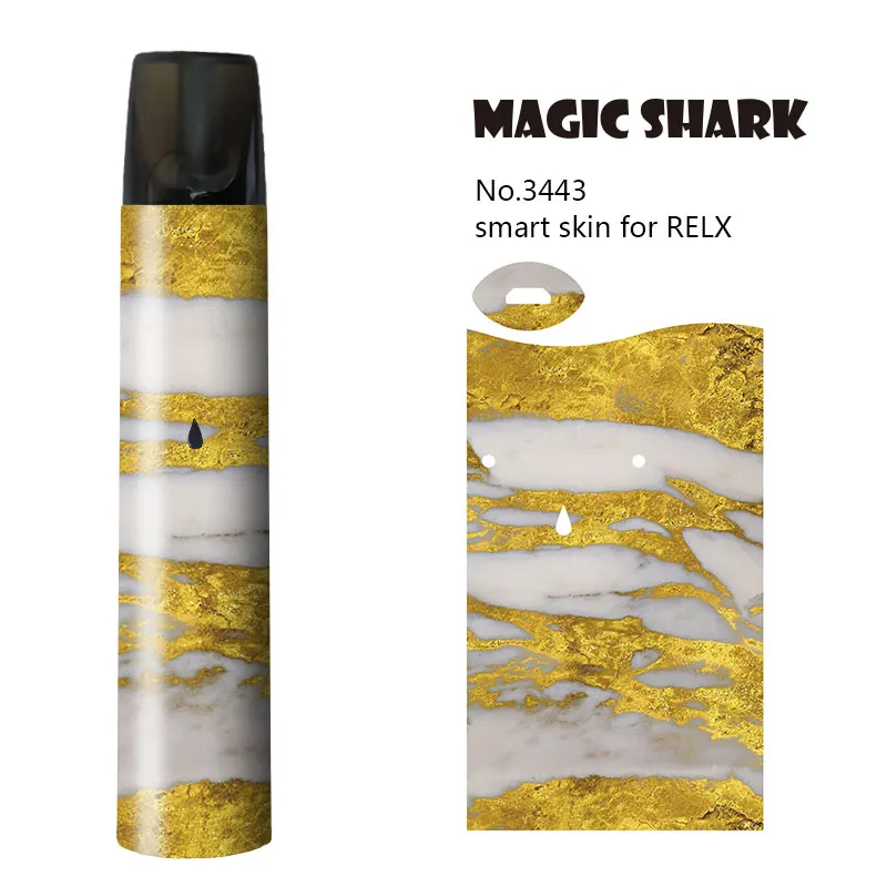 Магическая Акула 2.5D стерео Dragon Ball живопись доллар камень печати Leopard Leaf Vape комплект Pod стикер пленка чехол для Relx