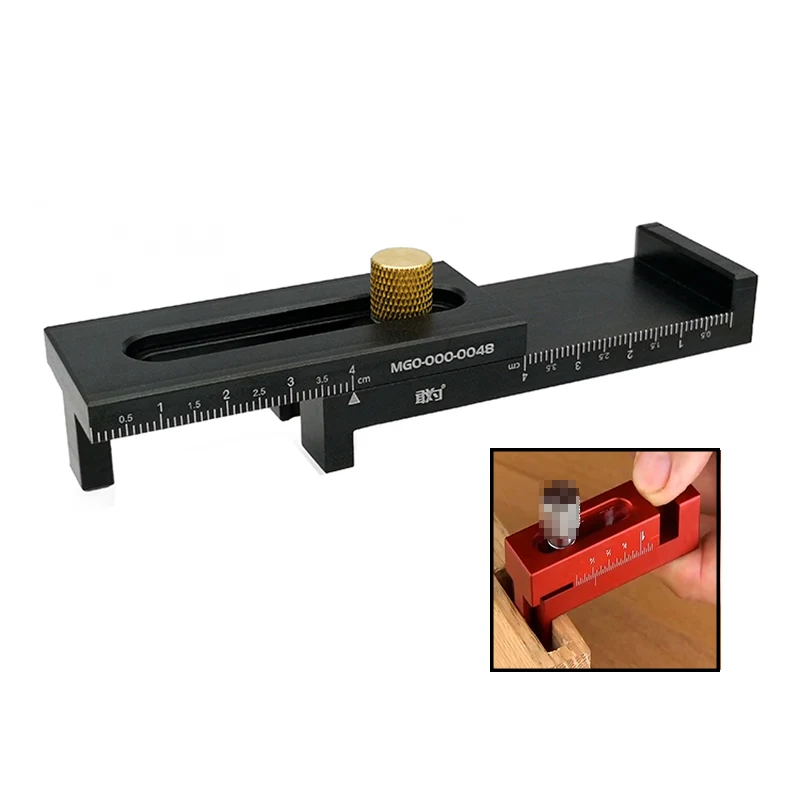 

Woodworking Mini Gap Gauge Depth Measuring Ruler Aluminum Alloy Depth Measuring Sawtooth Ruler Measuring Tools Marking Gauge