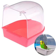 1 шт. пластиковая коробка для ванны для птиц, ванна, попугай для попугая, милая птица, клетка для домашних животных