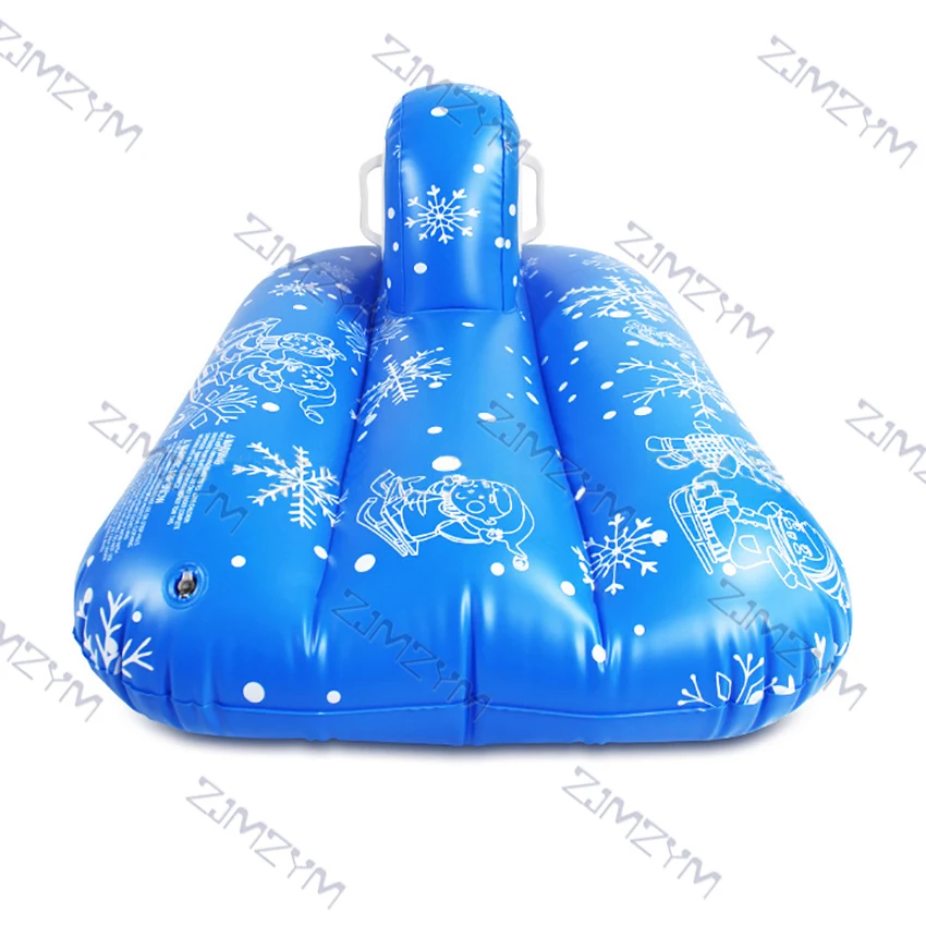 Inflatable Snow Tube Floated Skiing Board Winter Skating Sled Boat Ski Circle with Handle Winter Snow Toy Skiing Accessories