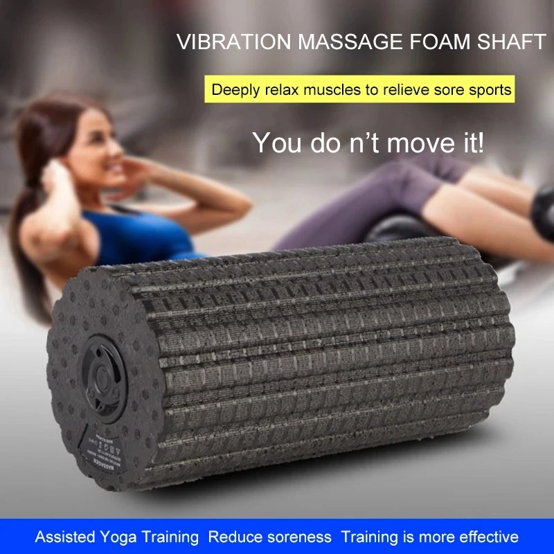 4-Speed Vibrating Electric Yoga Massage Foam Fitness Roller Backrest Leg Adjustment Massager for Muscle Recovery Relaxation 5
