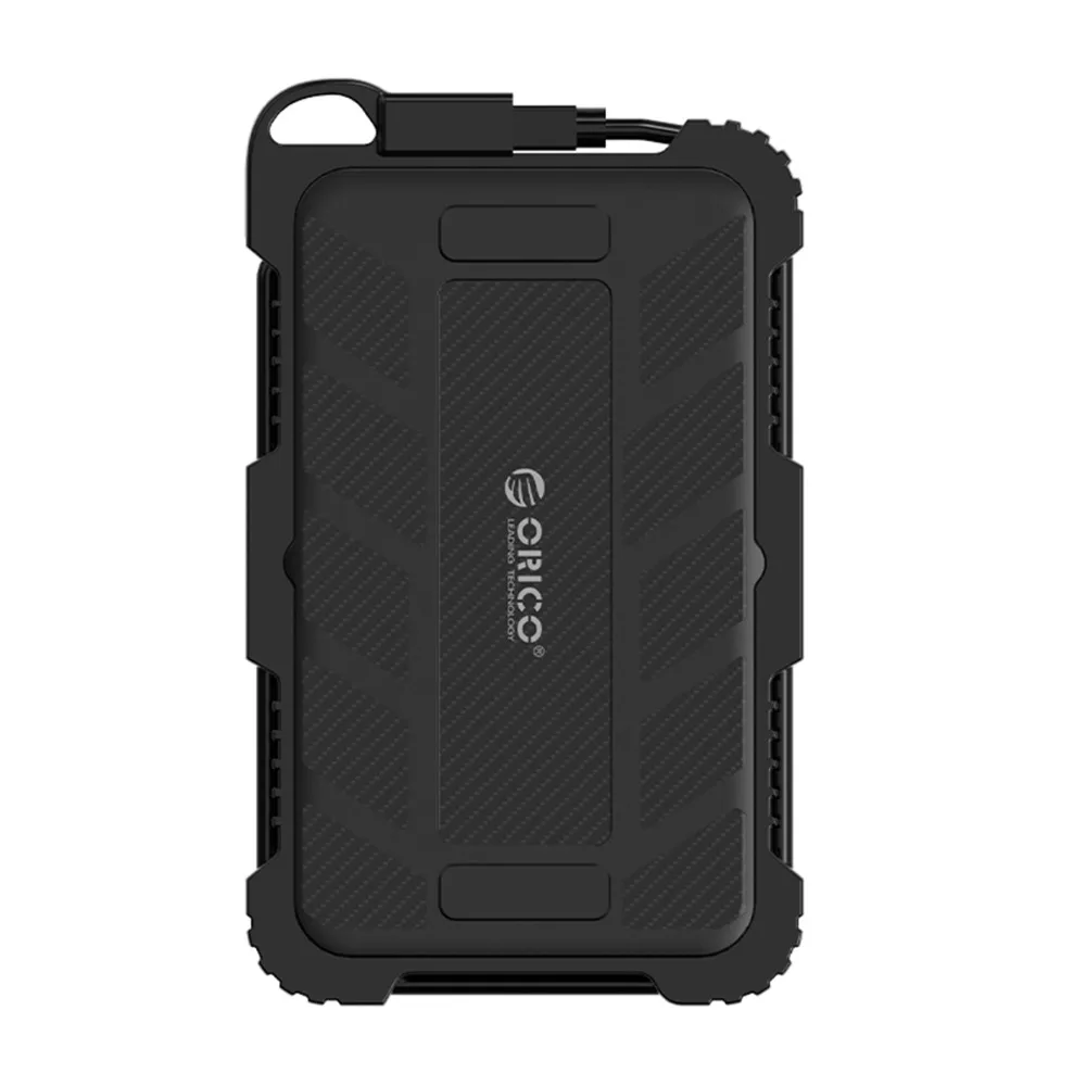 ORICO 2,5 дюймов USB3.0 HDD чехол с тройной защитой с крюком для наружного использования водонепроницаемый ударопрочный пылезащитный жесткий диск коробка для HDD SSD