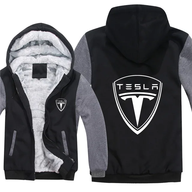 Толстовки с капюшоном «Tesla», зимняя, утолщенная куртка Для мужчин wo Для мужчин в стиле унисекс, одежда с содержанием шерсти флисовая толстовка автомобильные брелки с логотипом печати пальто, толстовки пуловер, комплект одежды - Цвет: 1
