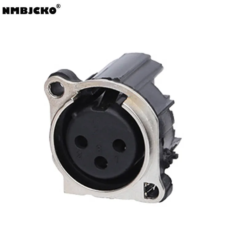 Высокое качество 100 шт./лот XLR 3-контактный штекер металлическая панель Крепление