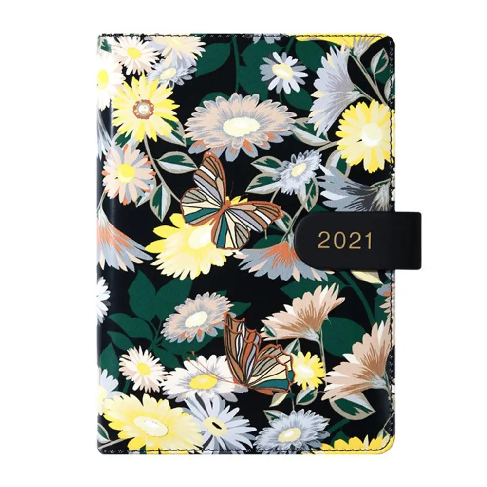

2021 Agenda Planner Organizer B6 Diary Notebook Journal Weekly Daily Grid Notepad Buckle Traveler School Supplies