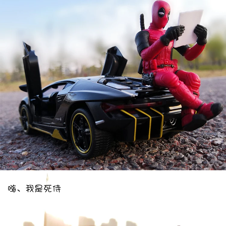 Car Ornaments Deadpool Personality Car Ornament Action Figure Sitting Model  Anime Mini Doll Car Decoration Car Accessories, 1pcs (Color Name : Pink) :  : Automotive