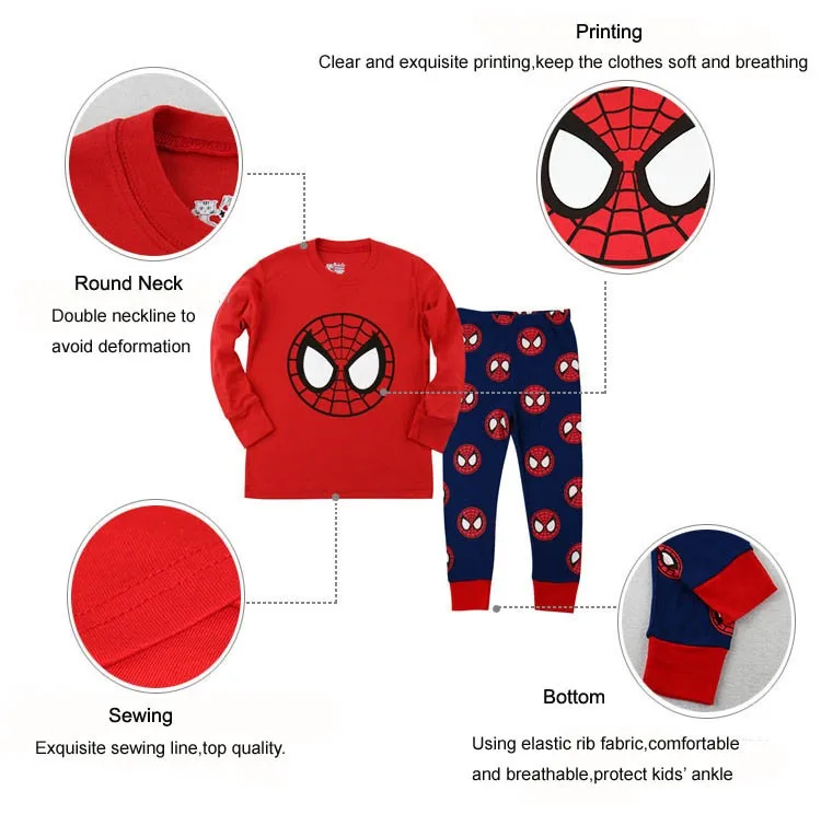 Disney Kid Long sleeve Pajamas sets boys Cotton Car Styling Pjs Infantil Cartoon Pyjama Baby Girl Home Clothes Spring & Autumn expensive pajama sets	