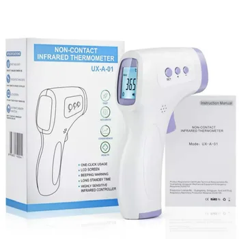 

1set Forehead Non-contact Infrared body Thermometer ABS for Adults and Children with Lcd Display Digital Laser Temperature Tool