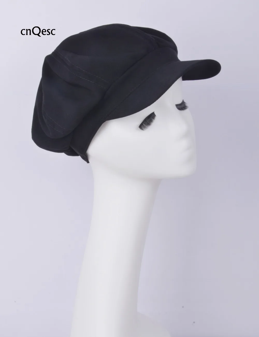 Black Fashion Octagonal caps newsboy caps Women winter hat Beret hat for Derby