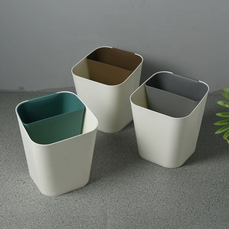 

Japanese Style Compartmental Garbage Can Household Kitchen Wet And Dry Separation Garbage Storage without Cover Plastic Trash Ca