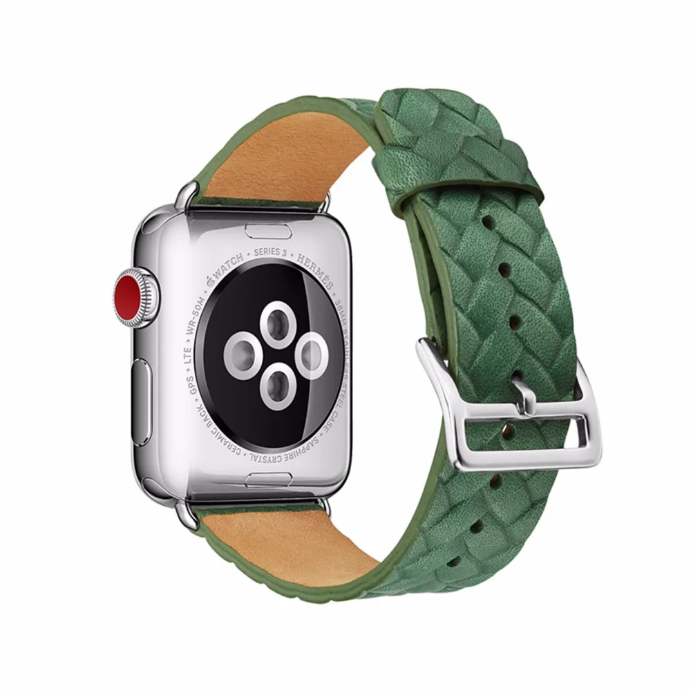 Ремешок из натуральной кожи для Apple Watch 4 band 44 мм 40 мм iwatch серии 42 мм 38 мм браслет ремешок nato аксессуары для наручных ремней