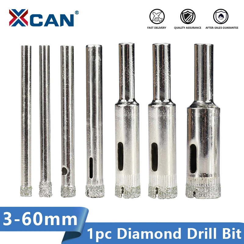 XCAN Diamond Coated Drill Bit 3-60mm Core for Tile Marble Glass Ceramic Hole Saw | Инструменты