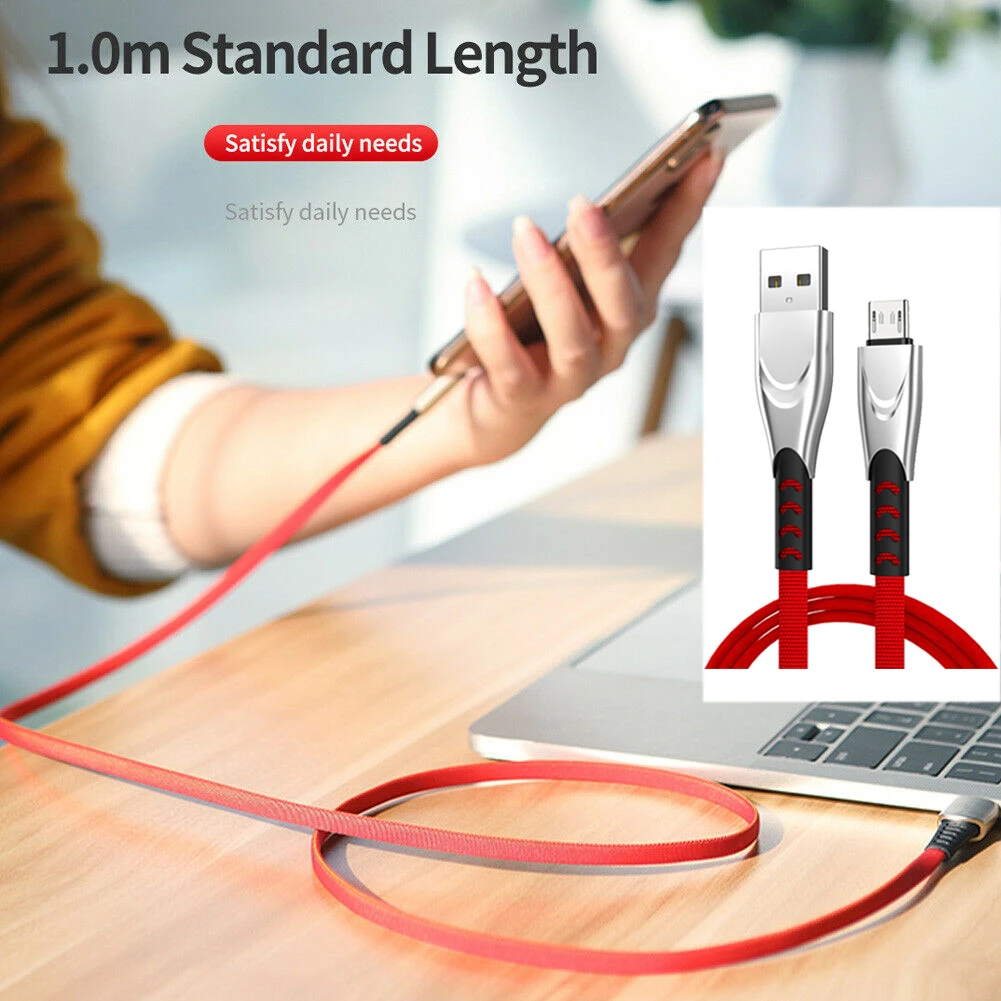 Jetjoy 3A Micro USB кабель для синхронизации данных быстрой зарядки samsung huawei Android Phone 1 м