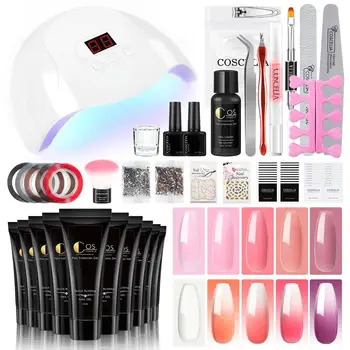 

2020 COSCELIA Poly Gel Temperature Colors Set Soak Off Nail Polish Thermal Change Gel Extension Quick Building For Manicure Art