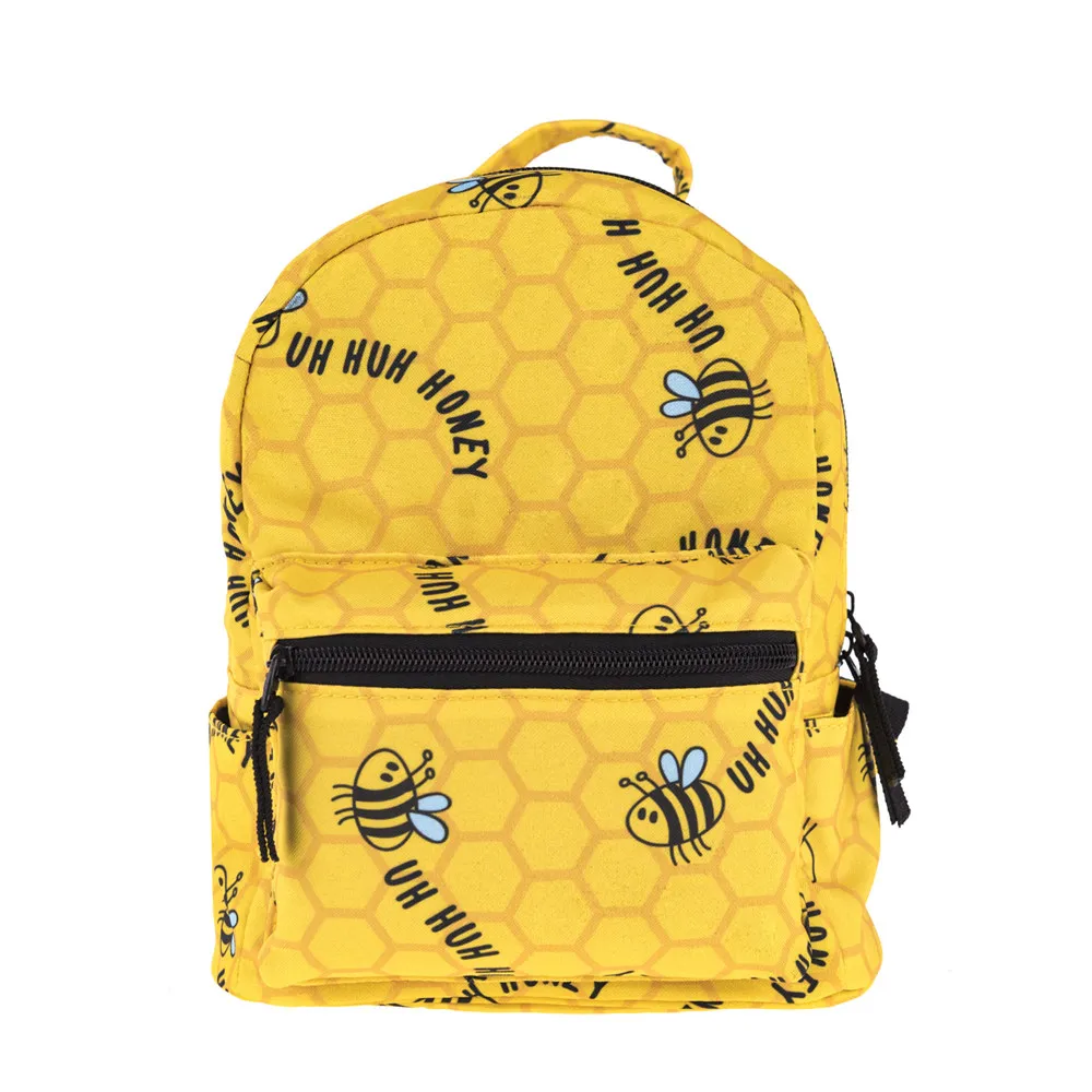 Женский рюкзак Mochila honey Bee с принтом, женская сумка на плечо для подростков, Многофункциональный маленький рюкзак школьный рюкзак - Цвет: bpt42510