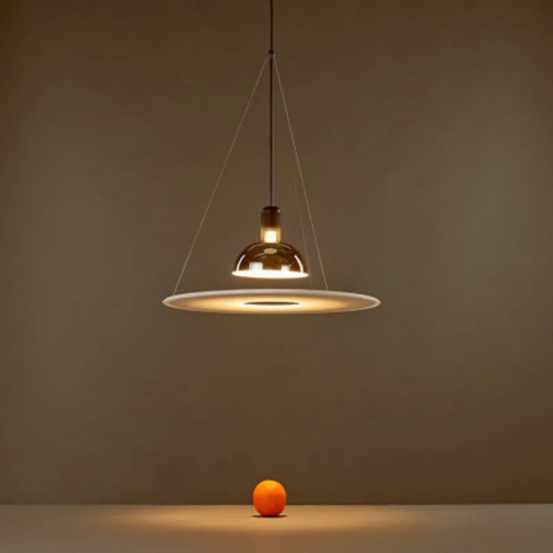 

Italy's Flos Frisbi Designer Pendant Lamps Restaurant Study Living Room Hanging Light Luxury Creative Flying Saucer Decor Home