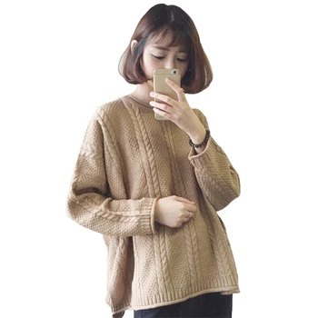 

Spring Fashion Knitted Sweaters Autumn Long-sleeved Batwing Sleeve Sweater Thickened Loose Pullover Female Knitwear
