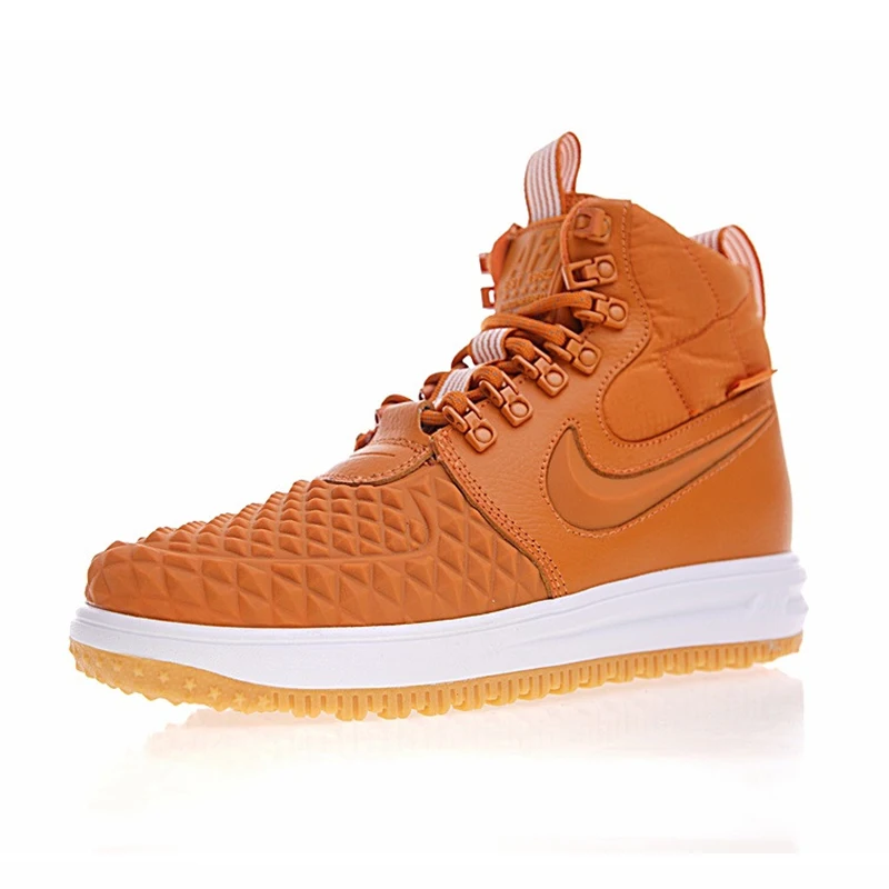 Оригинальные мужские кроссовки для скейтборда от Nike Lunar Force 1 Duckboot 17, удобные износостойкие инкапсулированные уличные кроссовки 922807