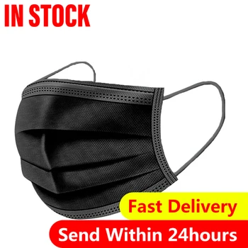 

10PCS Disposable Masks Face Mask Non-woven 3 Layer Filter Anti Dust Protective Breathable Adult Mouth Mask Earloops In Stock!