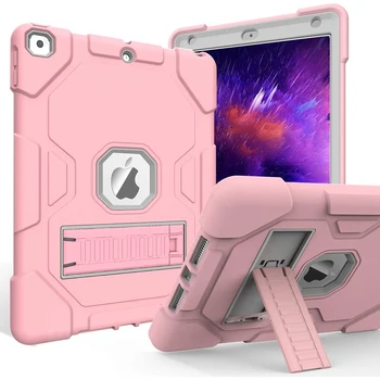 

iPad 7th/8th Generation Case, iPad 10.2 Case 2020/2019 Tri-Layers Hybrid Shockproof iPad Cover with Built-in Stand Tablet Case