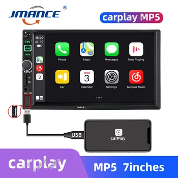 

JMANCE 7" Apple Carplay Car Radio Bluetooth 2 Din Android Auto Touch Screen Video MP5 Player USB TF ISO Stereo System Headunit