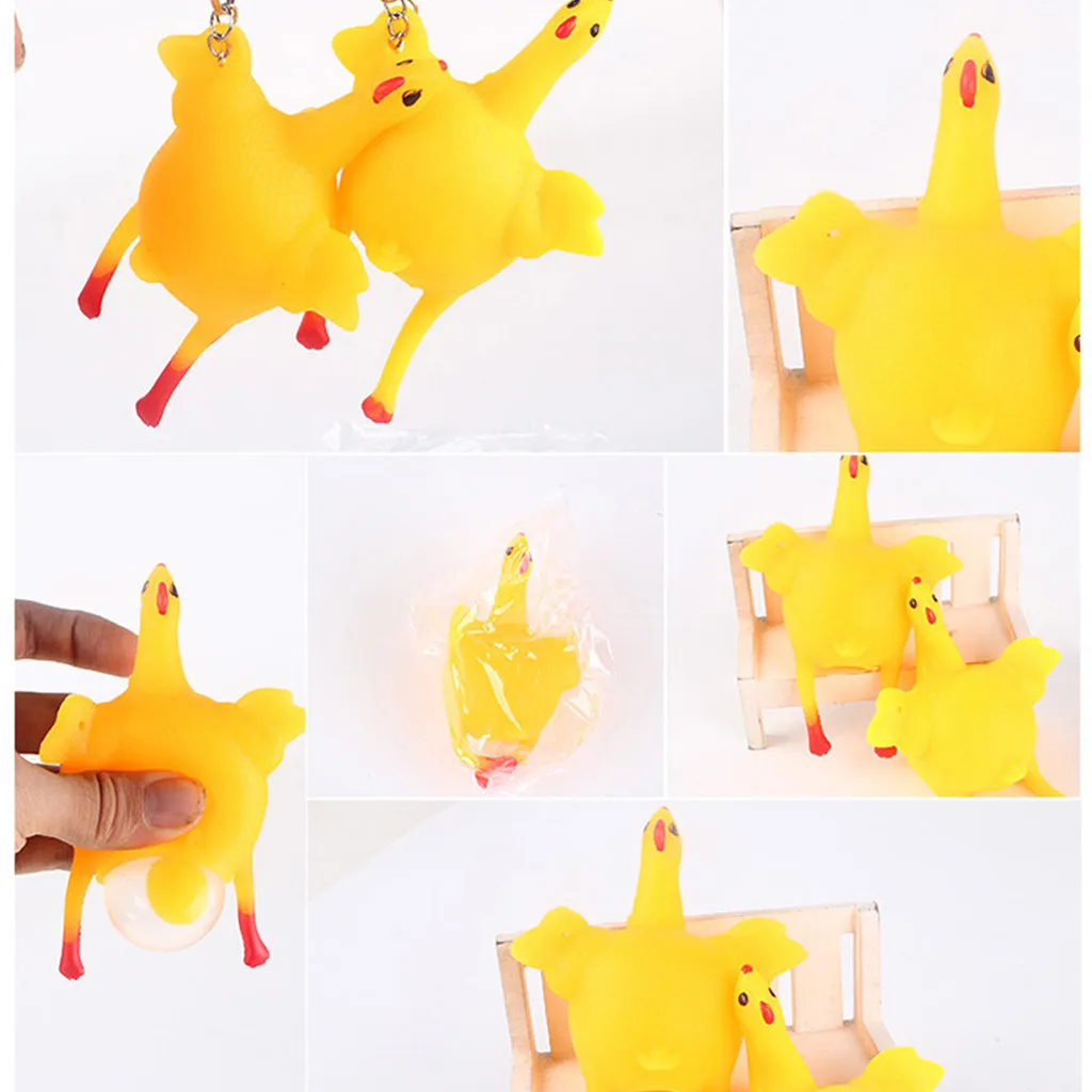 Интересный Новинка Игрушка курица и яйца брелок ювелирные изделия для уменьшения стресса 4 шт. игрушка Рождественский подарок детский подарок Детские игрушки# E30